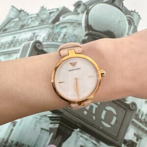 Emporio Armani Arianna AR11199 Ladies Pink Leather Strap Watch